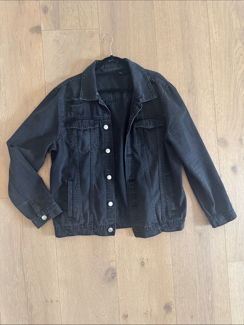 Black Denim Jacket - Men’s  Classic Trucker Jacket